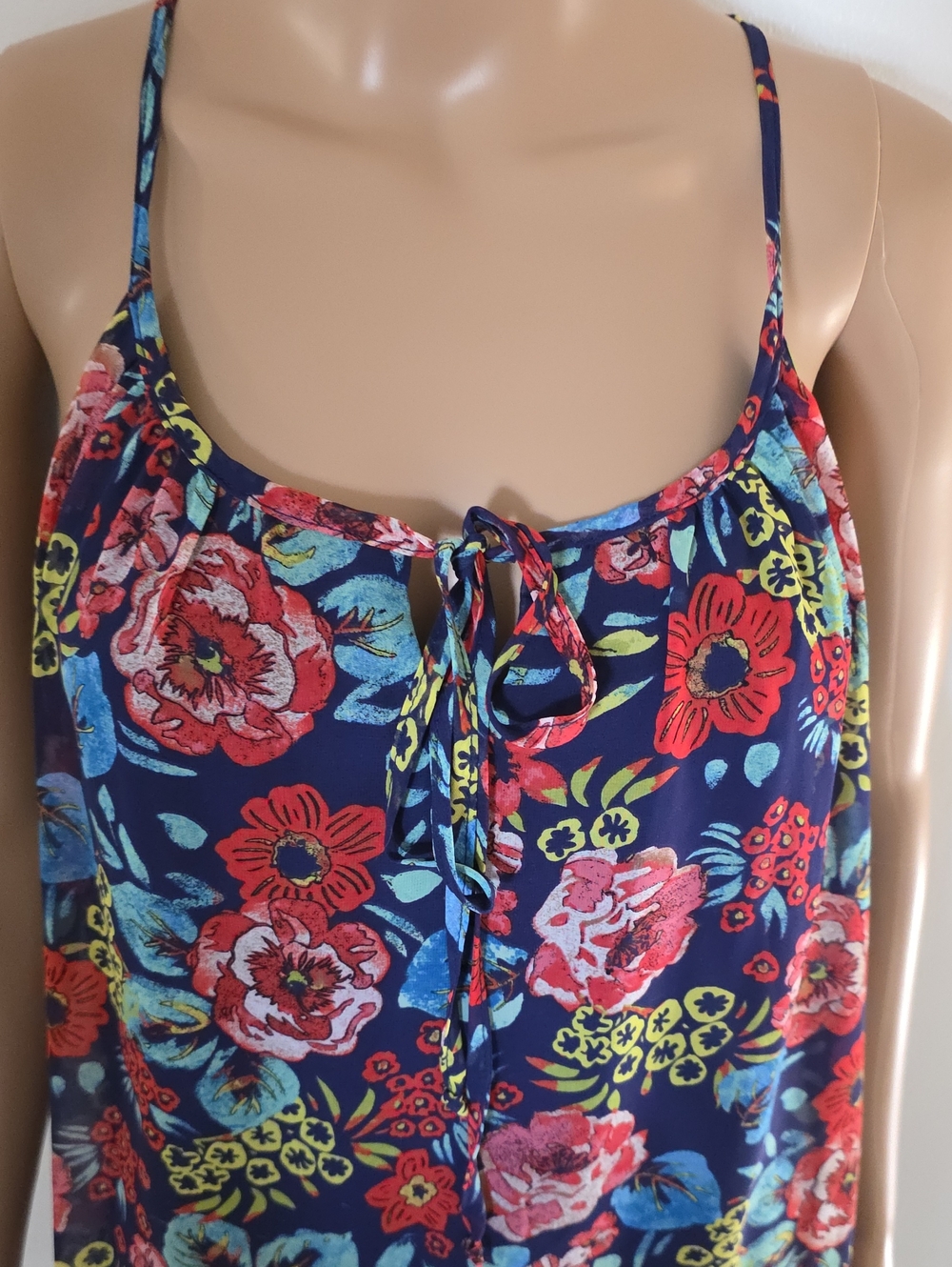 B Darlin Navy Floral Dress Size 1/2 - Picture 2 of 7